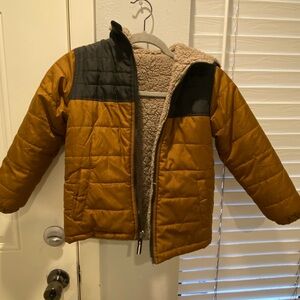 Kids' Brown and Black Quilted Jacket